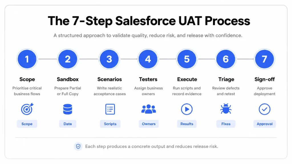 Salesforce UAT Testing: Process, Template, and Best Practices Salesforce UAT Step by Step